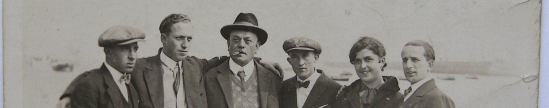 Arbeiter Karl Ziemssen mit Kollegen 1929 auf Helgoland