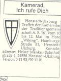 &quot;Kamerad, ich rufe dich&quot;: Anzeige im Ostpreußenblatt von Heinz Manke