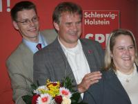 Die KandidatInnen (von vorne): Katrin Fedrowitz, Stefan Weber, Marc-André Ehlers