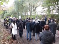 TeilnehmerInnen der Gedenkveranstaltung im November 2012, Gedenkstätte Wittmoor