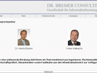 Screenshot einer Bremer-Hallwachs´schen Consultingfirma