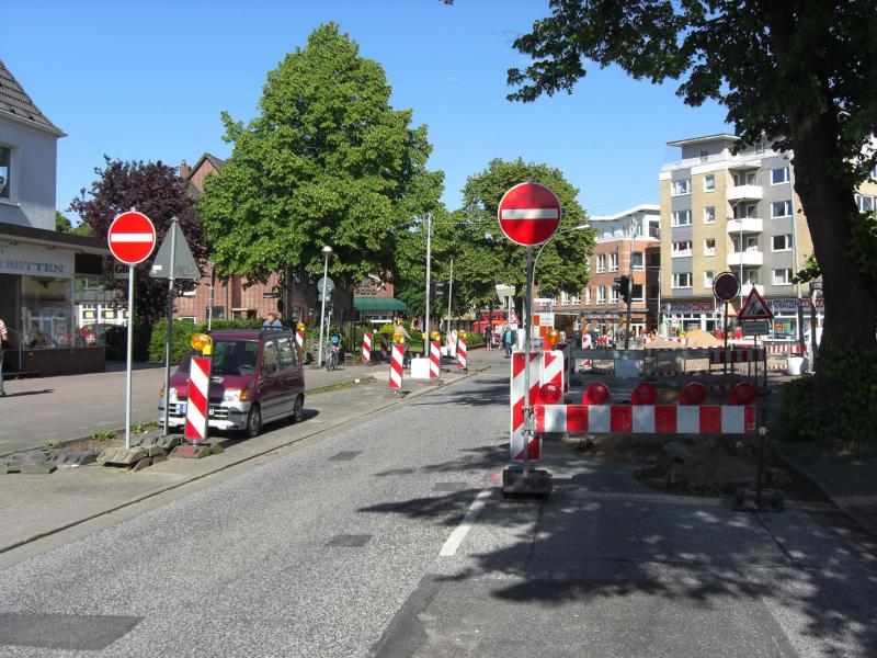 Bauarbeiten Knoten Ochsenzoll: Ochsenzoller Straße